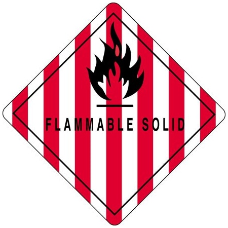 Bsc Preferred 4 x 4'' - ''Flammable Solid - 4'' Labels BUY00025382